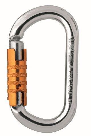 Symmetric oval aluminium carabiner for optimal positioning of devices, ideal for haul systems. The Keylock system helps prevent snagging Two locking systems available.