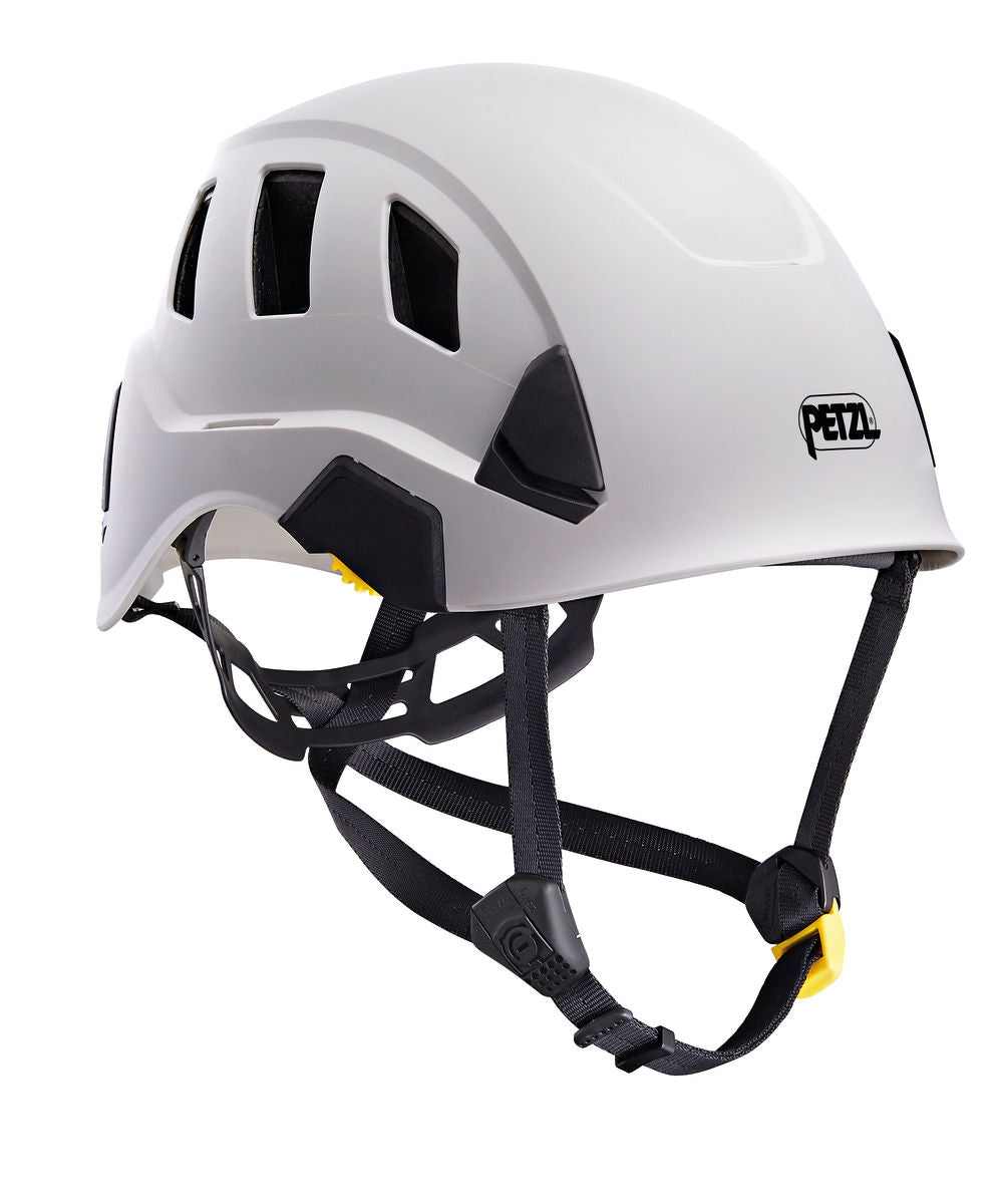 Petzl's STRATO® Lightweight Helmet is designed for comfort. It is very light and the adjustable chinstrap makes it ideal for work at height and on the ground.