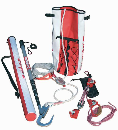 The Rollgliss R.250 Pole Rescue Kit 10M allows assisted rescue of a worker after a fall. Packaged solution includes everything needed for an emergency rescue response.