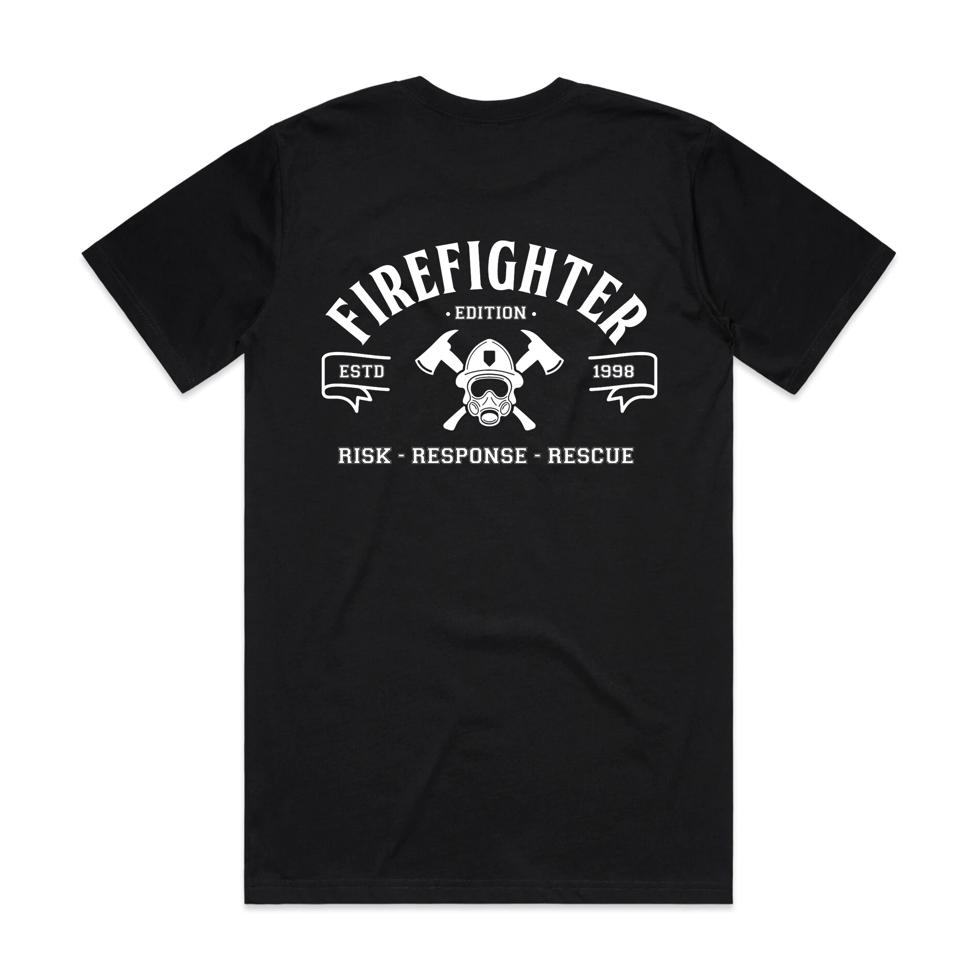 FIREFIGHTER EDITION T-SHIRT Description • Relaxed Fit• Crew Neck• Heavy Weight, 220 GSM, 22-singles• 100% Combed Cotton• Preshrunk to minimise shrinkage